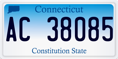 CT license plate AC38085