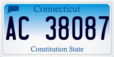 CT license plate AC38087