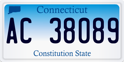 CT license plate AC38089