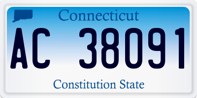 CT license plate AC38091