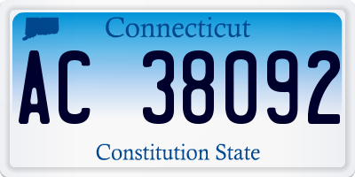 CT license plate AC38092