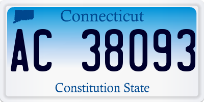 CT license plate AC38093