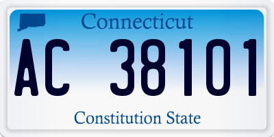 CT license plate AC38101