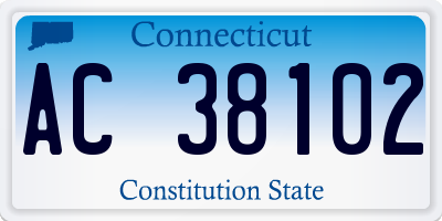CT license plate AC38102