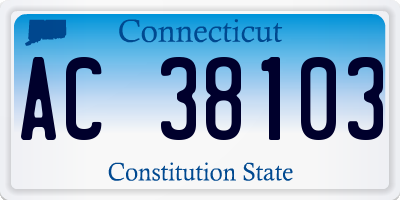 CT license plate AC38103