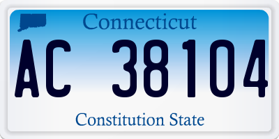 CT license plate AC38104