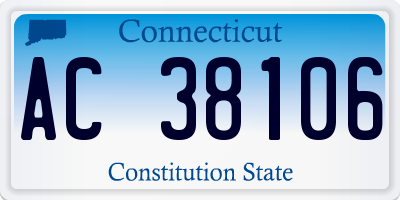 CT license plate AC38106