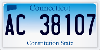 CT license plate AC38107