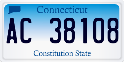 CT license plate AC38108