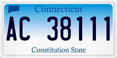 CT license plate AC38111