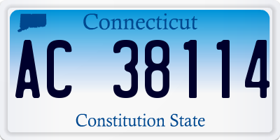 CT license plate AC38114