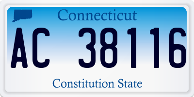 CT license plate AC38116