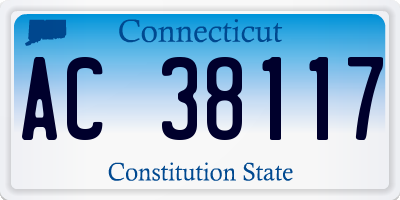 CT license plate AC38117