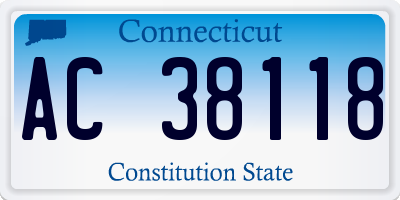 CT license plate AC38118