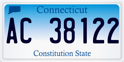 CT license plate AC38122
