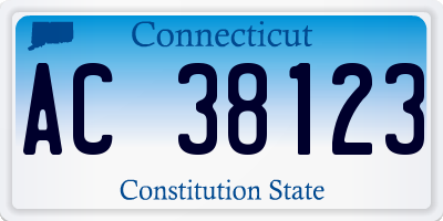 CT license plate AC38123