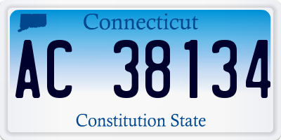 CT license plate AC38134