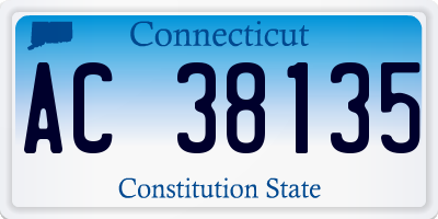 CT license plate AC38135