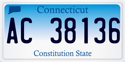 CT license plate AC38136
