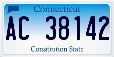 CT license plate AC38142