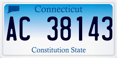 CT license plate AC38143