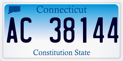 CT license plate AC38144