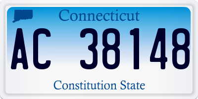 CT license plate AC38148
