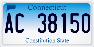 CT license plate AC38150