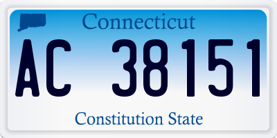 CT license plate AC38151