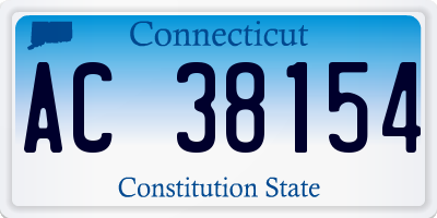 CT license plate AC38154