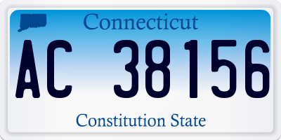 CT license plate AC38156
