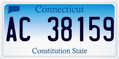 CT license plate AC38159