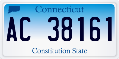 CT license plate AC38161