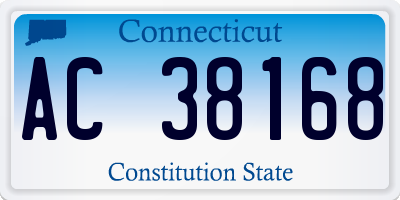 CT license plate AC38168