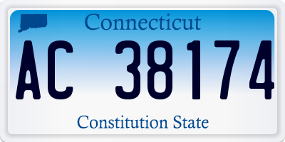 CT license plate AC38174