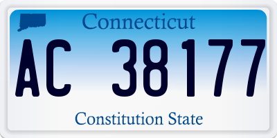 CT license plate AC38177