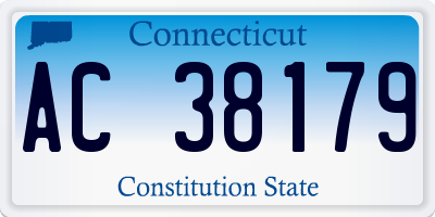 CT license plate AC38179