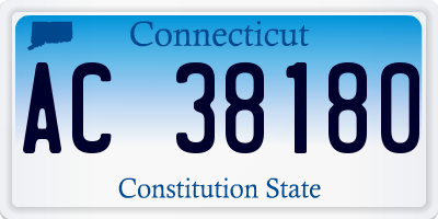 CT license plate AC38180