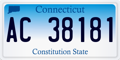 CT license plate AC38181