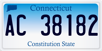 CT license plate AC38182