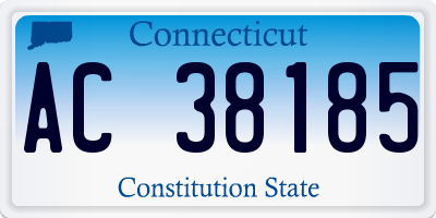 CT license plate AC38185