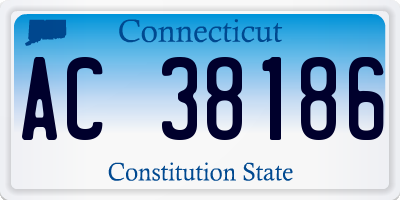 CT license plate AC38186