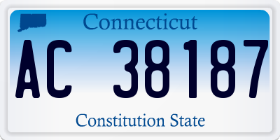 CT license plate AC38187