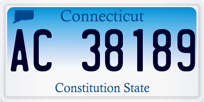 CT license plate AC38189