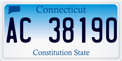 CT license plate AC38190