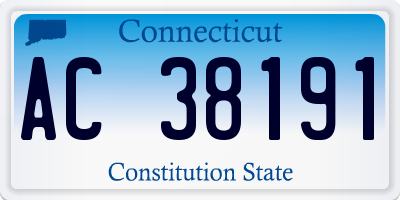 CT license plate AC38191