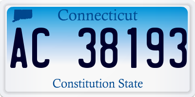 CT license plate AC38193