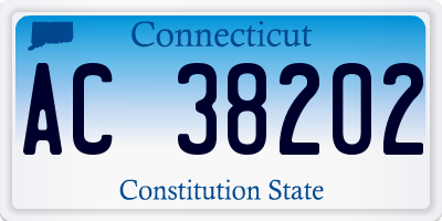 CT license plate AC38202