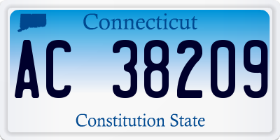 CT license plate AC38209