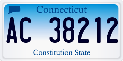 CT license plate AC38212